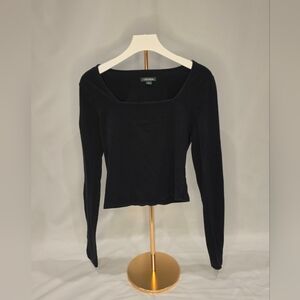 Wild Fable Black Long Sleeve Crop Top
